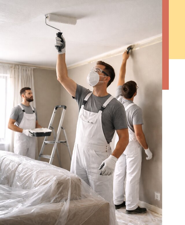 Покраска потолка водоэмельсионной краской в Воскресенске от 2274 руб/м² — услуги под ключ | ОТДЕЛОЧНИК-Вск