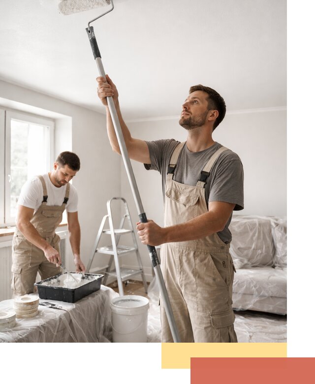 Покраска потолка водоэмульсионной краской в Воскресенске