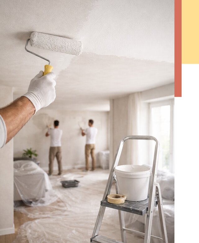 Покраска потолка акриловой краской в Воскресенске от 2585 руб. | ОТДЕЛОЧНИК-Вск