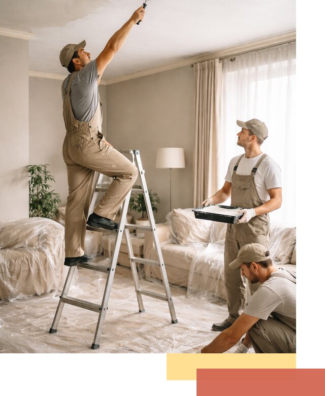 Покраска потолков акриловой краской в Воскресенске качественно и быстро