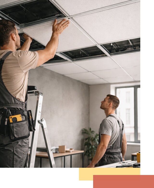 Монтаж потолочной плитки в Воскресенске качественно и в срок