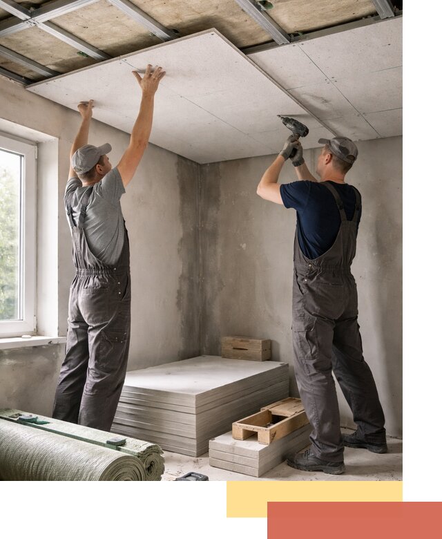 Шумоизоляция потолка панелями ЗИПС в Воскресенске